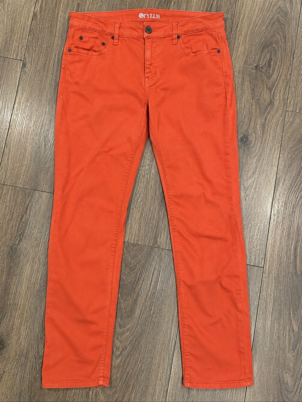STYLUS Straight-Leg Jeans in Bright Orange